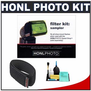 Honl Photo Sampler Color Correction Gel Filter Kit for Photo Speed System with Honl Photo Speed Strap + Cleaning Kit - Digital Cameras and Accessories - Hip Lens.com