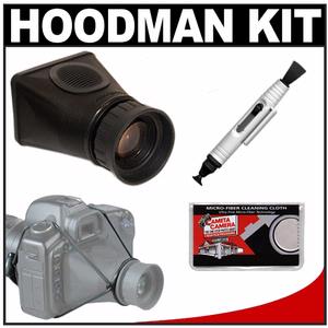Hoodman HoodLoupe Glare Free LCD Viewing Loupe (up to 3 Inch Screen) with Hoodman Cinema Strap + Accessory Kit - Digital Cameras and Accessories - Hip Lens.com