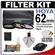 Hoya 62mm (HMC UV / Circular Polarizer / Warm) 3 Introduction Filter Kit with Pouch with Nikon Cleaning + Accessory Kit