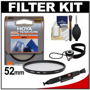 Hoya 52mm HMC UV Digital Multi-Coated Slim Frame Glass Filter with CapKeeper + Lens Cleaning Kit - Digital Cameras and Accessories - Hip Lens.com