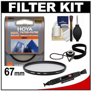 Hoya 67mm HMC UV Digital Multi-Coated Slim Frame Glass Filter with CapKeeper + Lens Cleaning Kit - Digital Cameras and Accessories - Hip Lens.com
