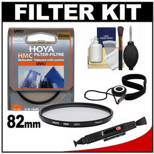Hoya 82mm HMC UV Digital Multi-Coated Slim Frame Glass Filter with CapKeeper + Lens Cleaning Kit - Digital Cameras and Accessories - Hip Lens.com