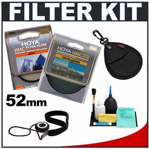 Hoya 52mm HMC (UV + Circular Polarizer) Multi-Coated Glass Filter Kit with Case + CapKeeper + Lens Cleaning Kit - Digital Cameras and Accessories - Hip Lens.com