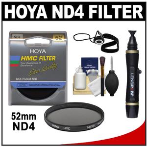 Hoya 52mm HMC Neutral Density ND4 Multi-Coated Glass Filter with Capkeeper + Lens Cleaning Kit - Digital Cameras and Accessories - Hip Lens.com