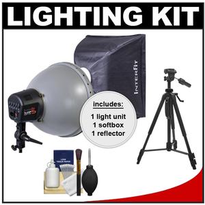 Interfit INT116 Super Cool Lite 5 Studio Lighting Kit with 500w Fluorescent Head  15" Reflector & 24" Softbox with Tripod + Cleaning Kit - Digital Cameras and Accessories - Hip Lens.com