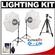 Interfit INT160 EZ Lite Portable Studio Lighting Kit with (2) 500w Tungsten Lamp Heads, (2) Stands, (2) Umbrellas + Tripod and Cleaning Kit