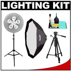 Interfit INT218 Super Cool-lite 655 6X55w with 36" Octobox Studio Light with Tripod + Accessory Cleaning Kit - Digital Cameras and Accessories - Hip Lens.com