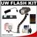 Intova ISS 4000 Underwater Slave Flash with Arm & Mounting Bracket + Fiber Optic Cable + AA Batteries & Charger + Cleaning Kit