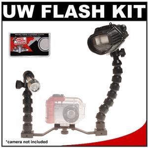 Intova ISS 4000 Underwater Slave Flash & Mini LED Torch with Flex Arms + Mounting Brackets + Accessory Kit - Digital Cameras and Accessories - Hip Lens.com