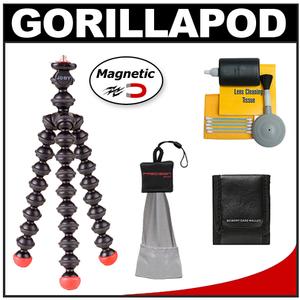 Joby Gorillapod Compact Mini Flexible Tripod with Magnetic Feet (Black) with Cleaning Kit - Digital Cameras and Accessories - Hip Lens.com