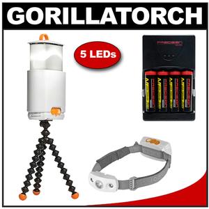 Joby Gorillatorch Switchback 130 Lumen Cree LED Lantern  Headband & Mini Tripod with Batteries & Charger - Digital Cameras and Accessories - Hip Lens.com