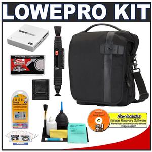 Lowepro Classified 160 AW Digital SLR Camera Bag/Case (Black) with Reader + Cleaning Kit + LCD Protectors + Accessory Kit - Digital Cameras and Accessories - Hip Lens.com