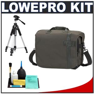 Lowepro Classified 250 AW Digital SLR Camera Bag/Case (Sepia) with Deluxe Photo/Video Tripod + Accessory Kit - Digital Cameras and Accessories - Hip Lens.com