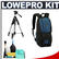 Lowepro Fastpack 100 Digital SLR Camera Backpack Case (Arctic Blue) with Deluxe Photo/Video Tripod + Accessory Kit