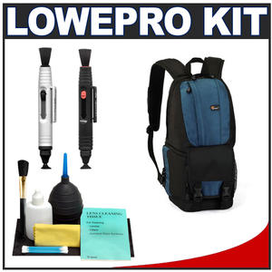 Lowepro Fastpack 100 Digital SLR Camera Backpack Case (Arctic Blue) with Complete Cleaning Kit - Digital Cameras and Accessories - Hip Lens.com