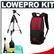 Lowepro Fastpack 100 Digital SLR Camera Backpack Case (Red) with Deluxe Photo/Video Tripod + Accessory Kit
