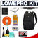 Lowepro Fastpack 200 Digital SLR Camera Backpack Case (Black) with Reader + Cleaning Kit + LCD Protectors + Accessory Kit