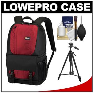 Lowepro Fastpack 200 Digtal SLR Camera Backpack Case (Red) with Deluxe Photo/Video Tripod + Accessory Kit - Digital Cameras and Accessories - Hip Lens.com
