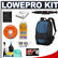 Lowepro Fastpack 250 Digital SLR Camera Backpack Case (Arctic Blue) with Reader + Cleaning Kit + LCD Protectors + Accessory Kit