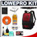Lowepro Fastpack 250 Digital SLR Camera Backpack Case (Red) with Reader + Cleaning Kit + LCD Protectors + Accessory Kit