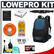 Lowepro Fastpack 350 Digital SLR Camera Backpack Case (Arctic Blue) with Reader + Cleaning Kit + LCD Protectors + Accessory Kit
