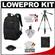Lowepro Fastpack 250 Digital SLR Camera Backpack Case (Black) with Deluxe Photo/Video Tripod + Canon Cleaning Kit