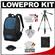 Lowepro Fastpack 250 Digital SLR Camera Backpack Case (Arctic Blue) with Deluxe Photo/Video Tripod + Canon Cleaning Kit