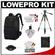 Lowepro Fastpack 350 Digital SLR Camera Backpack Case (Black) with Deluxe Photo/Video Tripod + Canon Cleaning Kit