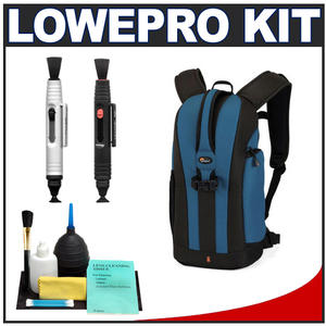 Lowepro Flipside 200 Digital SLR Camera Backpack Case (Arctic Blue) with Complete Cleaning Kit - Digital Cameras and Accessories - Hip Lens.com