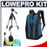 Lowepro Flipside 300 Digital SLR Camera Backpack Case (Arctic Blue) with Deluxe Photo/Video Tripod + Accessory Kit