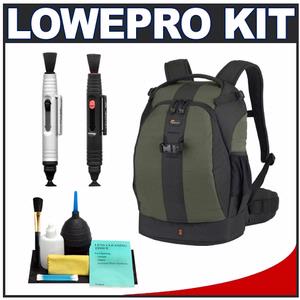 Lowepro Flipside 400 AW Digital SLR Camera Backpack Case (Pine Green) with Complete Cleaning Kit - Digital Cameras and Accessories - Hip Lens.com