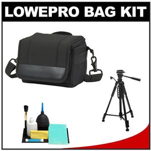 Lowepro ILC Classic 100 Digital Micro Four-Thirds Camera Case (Black) with Deluxe Photo/Video Tripod + Accessory Kit - Digital Cameras and Accessories - Hip Lens.com