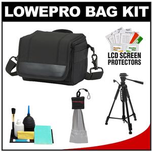 Lowepro ILC Classic 100 Digital Micro Four-Thirds Camera Case (Black) with Deluxe Photo/Video Tripod + Cleaning & Accessory Kit - Digital Cameras and Accessories - Hip Lens.com