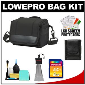 Lowepro ILC Classic 100 Digital Micro Four-Thirds Camera Case (Black) with 8GB Card + Cleaning & Accessory Kit - Digital Cameras and Accessories - Hip Lens.com