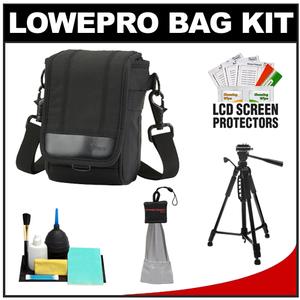 Lowepro ILC Classic 50 Digital Micro Four-Thirds Camera Case (Black) with Deluxe Photo/Video Tripod + Cleaning & Accessory Kit - Digital Cameras and Accessories - Hip Lens.com