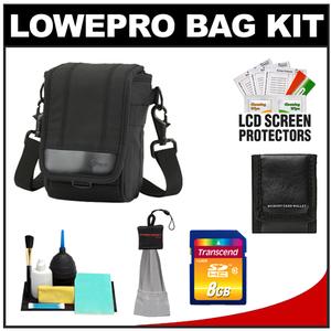 Lowepro ILC Classic 50 Digital Micro Four-Thirds Camera Case (Black) with 8GB Card + Cleaning & Accessory Kit - Digital Cameras and Accessories - Hip Lens.com