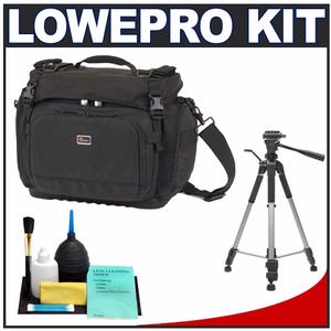 Lowepro Magnum 200 AW Digital SLR Camera Bag/Case (Black) with Deluxe Photo/Video Tripod + Accessory Kit - Digital Cameras and Accessories - Hip Lens.com