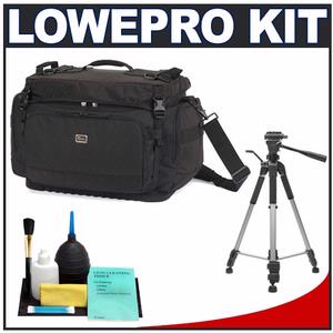 Lowepro Magnum 650 AW Digital SLR Camera Bag/Case (Black) with Deluxe Photo/Video Tripod + Accessory Kit - Digital Cameras and Accessories - Hip Lens.com