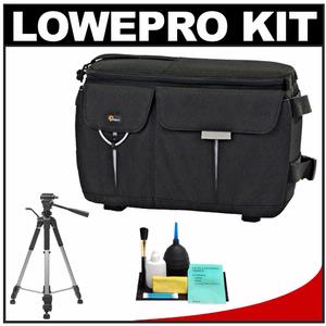 Lowepro Photo Runner 100 Digital SLR Camera Case (Black) with Deluxe Photo/Video Tripod + Accessory Kit - Digital Cameras and Accessories - Hip Lens.com
