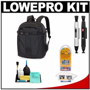Lowepro Pro Runner 300 AW Digital SLR Camera Backpack Case (Black) with LCD Protectors + Cleaning Accessory Kit - Digital Cameras and Accessories - Hip Lens.com