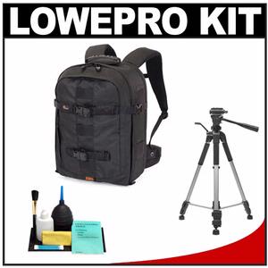 Lowepro Pro Runner 350 AW Digital SLR Camera Backpack Case (Black) with Deluxe Photo/Video Tripod + Accessory Kit - Digital Cameras and Accessories - Hip Lens.com