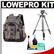Lowepro Pro Trekker 300 AW Digital SLR Camera Backpack Case (Black/Mica) with Deluxe Photo/Video Tripod + Accessory Kit