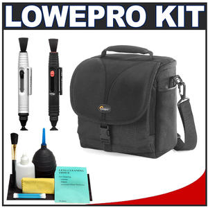 Lowepro Rezo 170 AW Digital SLR Camera Bag/Case (Black) with Complete Cleaning Kit - Digital Cameras and Accessories - Hip Lens.com