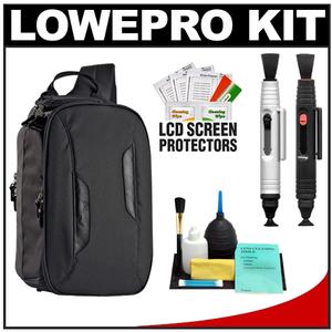 Lowepro Classified Sling 180 AW Digital SLR Camera Backpack Case (Black) with LCD Protectors + Cleaning Accessory Kit - Digital Cameras and Accessories - Hip Lens.com