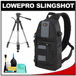 Lowepro Slingshot 102 AW Digital SLR Camera Backpack Case (Black) with Deluxe Photo/Video Tripod + Accessory Kit - Digital Cameras and Accessories - Hip Lens.com
