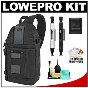 Lowepro Slingshot 202 AW Digital SLR Camera Backpack Case (Black) with Lenspen + Accessory Kit - Digital Cameras and Accessories - Hip Lens.com