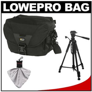 Lowepro Stealth Reporter D100 AW Digital SLR Camera Bag/Case (Black) with Photo/Video Tripod + Accessory Kit - Digital Cameras and Accessories - Hip Lens.com