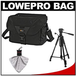 Lowepro Stealth Reporter D550 AW Digital SLR Camera Bag/Case (Black) with Photo/Video Tripod + Accessory Kit - Digital Cameras and Accessories - Hip Lens.com
