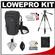 Lowepro Toploader Pro 75 AW Digital SLR Camera Holster Bag/Case (Black) with Deluxe Photo/Video Tripod + Canon Cleaning Kit