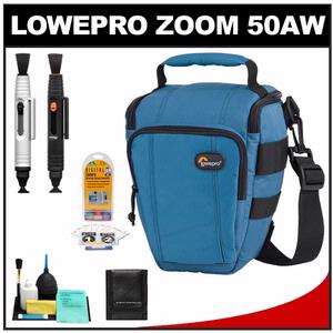 Lowepro Toploader Zoom 50 AW Digital SLR Camera Holster Bag/Case (Sea Blue) with Lenspen + Accessory Kit - Digital Cameras and Accessories - Hip Lens.com